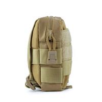 Compact MOLLE Tactical Utility Pouch with Customizable Logo Panel